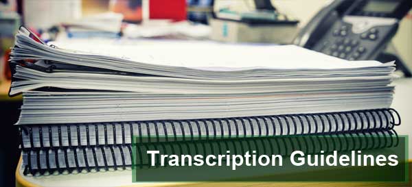 Transcription Guidelines