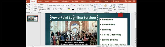 Subtitling Services for PowerPoint Presentations